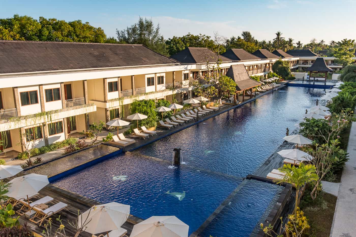 Entrance view at Hotel Ombak Sunset in the Gili Islands of Lombok Indonesia